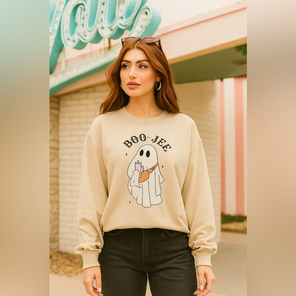 Tops - Tan Boo-Jee Ghost Sweatshirt